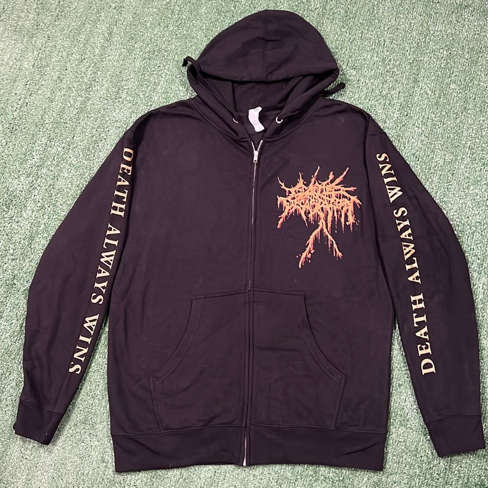 Cattle Decapitation  Death Atlas Zipper hoodie Sz XL